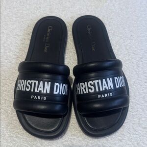 Christian Dior Black Slides